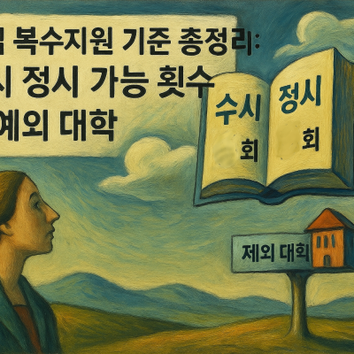 대입 복수지원 기준 총정리: 수시 정시 가능 횟수와 예외 대학