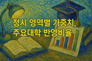 정시 과목별 반영비율